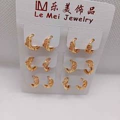 Argent Sale"One Pair" Golden Earrings For Girls Beautiful And Imported