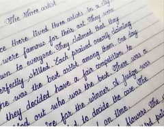 handwriting assignment work