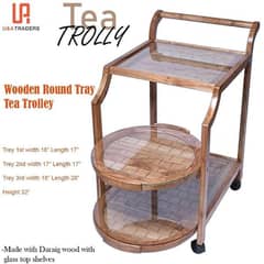 wooden tea trolleys