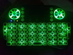 Mini RGB light Wireless Keyboard With Mousepad. Rechargeable