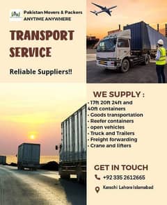 Truck rental Services in Karachi. Containers available for rental