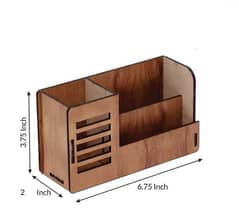 Mobile Holder Wooden Desk Organizer || Only 499 PKR