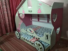 Triple bed for girl's colour pink