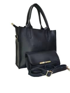 women's pu Leather plain shoulder bag