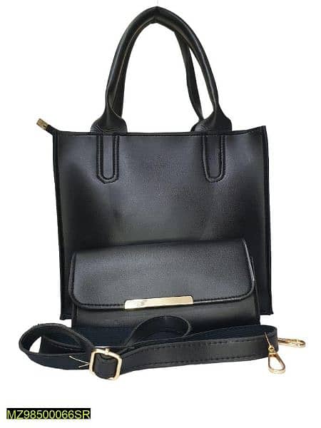 women's pu Leather plain shoulder bag 1