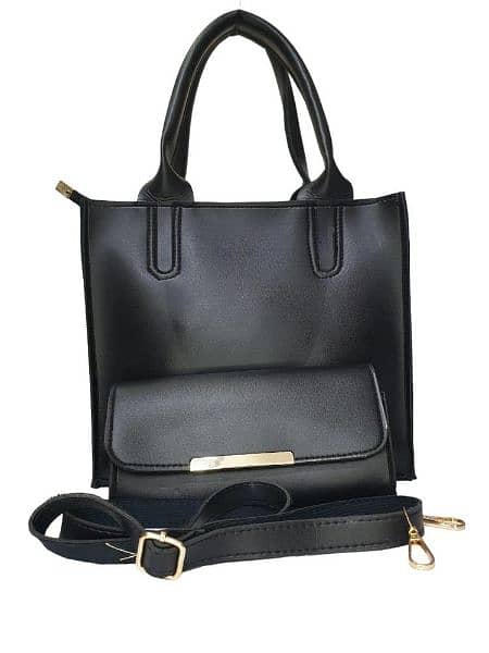 women's pu Leather plain shoulder bag 2