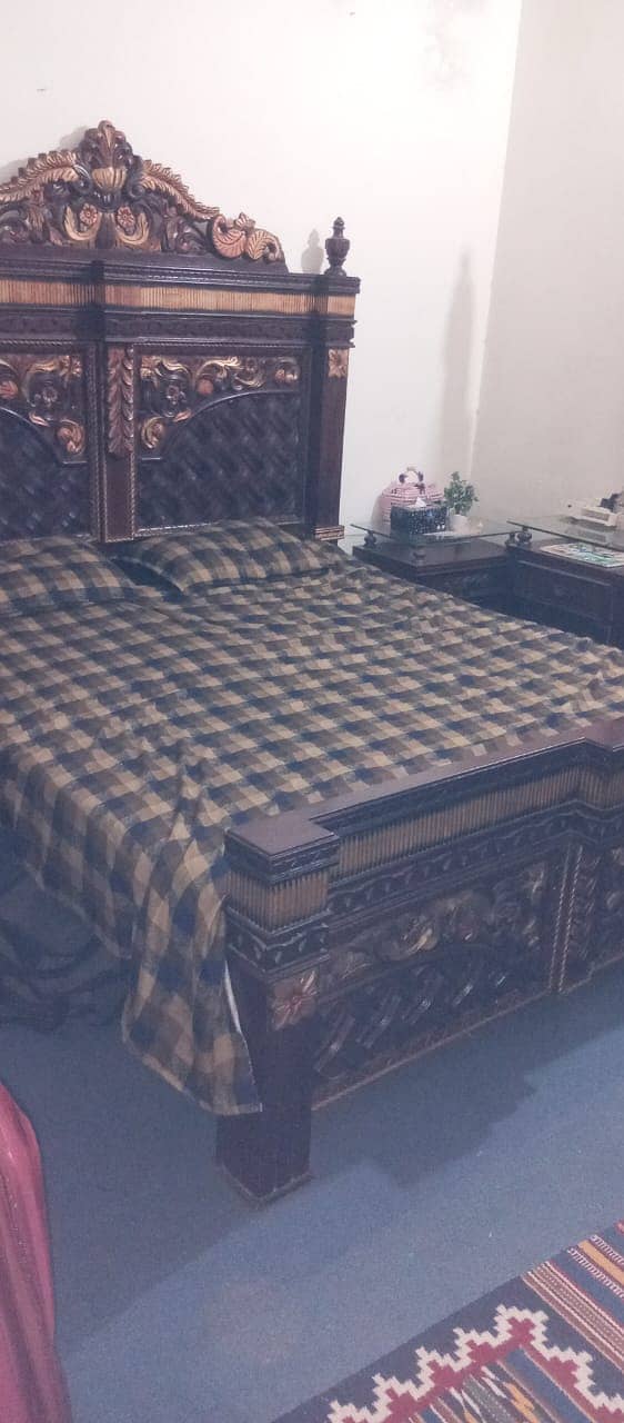 Bed set/double bed set/wooden bed/king size bed/bedroom furniture 7