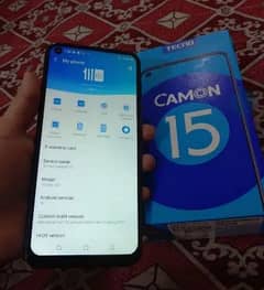 Tecno common 15 with box in  my cal no 03112332537