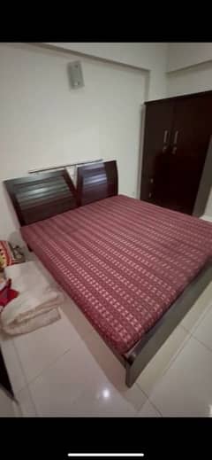 king size bed and 2 door cupboard slightly used