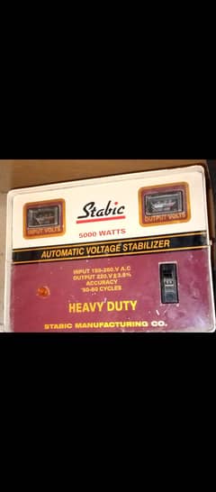 STABIC 5000 WATTS STABILIZER