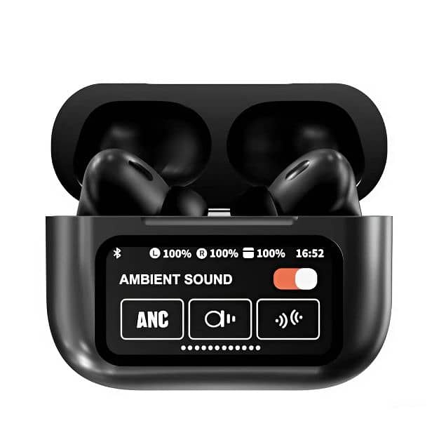 All New A9 airpods touch LCD in Black 1