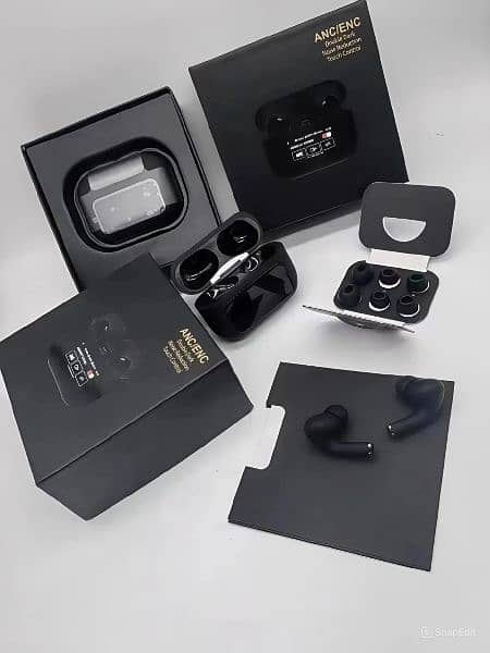 All New A9 airpods touch LCD in Black 3