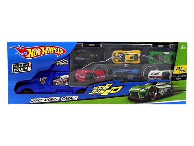 Hotwheel Truck Set With Cars Kids 1