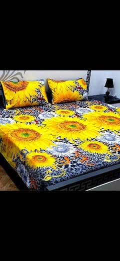 3D cotton satan bedsheet