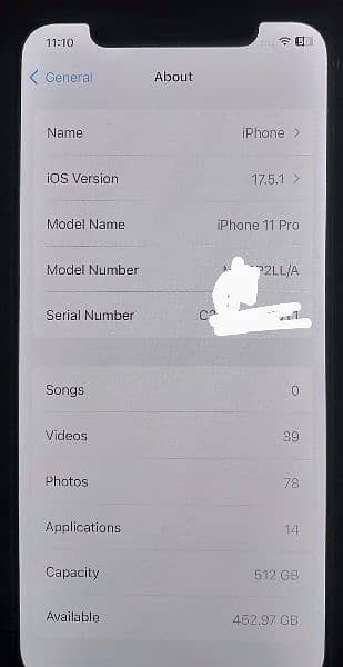 I phone 11 pro 512 GB 1