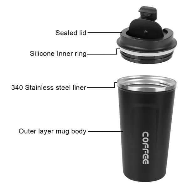 STAINLESS STEEL TEA AND COFFEE Mug 380ml. Free Shipping and cash on dl 4