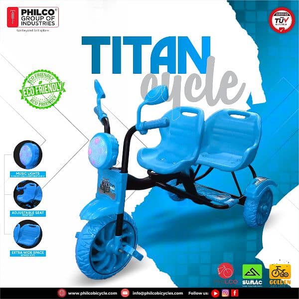 Titan Double Seat Tricycle 2