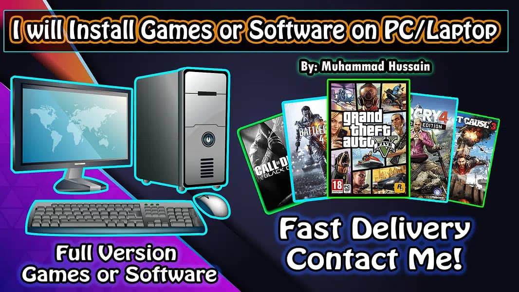 Install Windows, Games & Softwares to your Laptops, PC. At Your Home 5