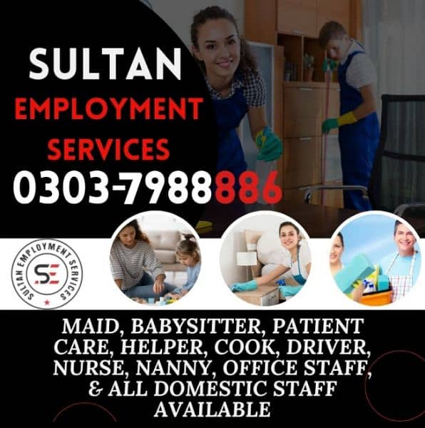 |Cook |House maid |patient care |Babysitters | 2