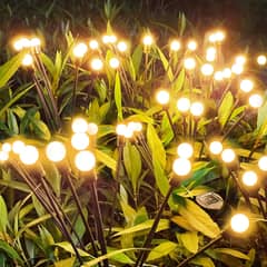 10 Headed Firefly Solar Lights for OutdoorGarden Warm White Waterproop