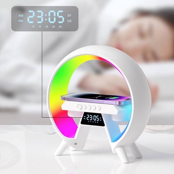 BT-3401 LED Display Wireless Phone Charger Bluetooth Speaker 5