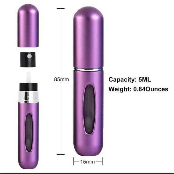 Refillable Portable Mini Perfume
Atomizer Bottle, 5ml - 3