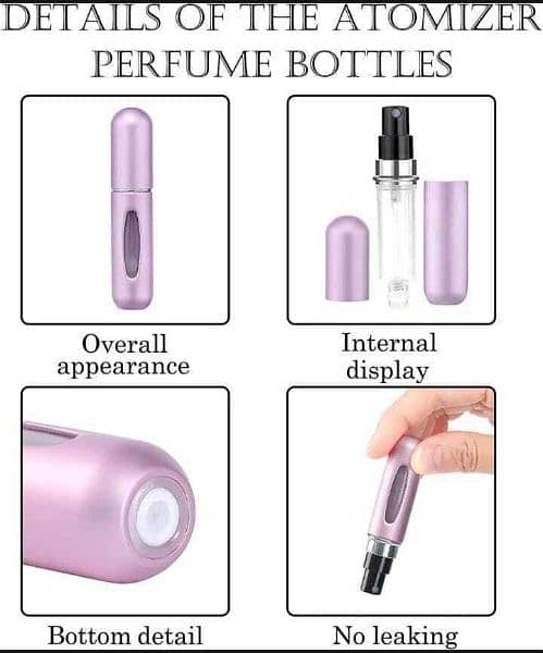 Refillable Portable Mini Perfume
Atomizer Bottle, 5ml - 4