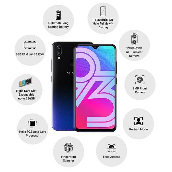 vivo Y93s (3GB RAM/ 64GB Storage, Dual SIM, PTA Approved) 1