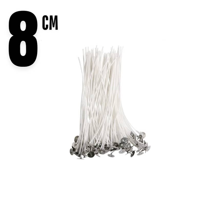 8 and 10 Cm Waxed Cotton Thread - Candle Wick 100 and 50 Piece 6