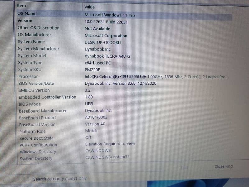 Dynabook Tecra A40 celeron 6th gen with DDR4 RAM and win11 supported 11