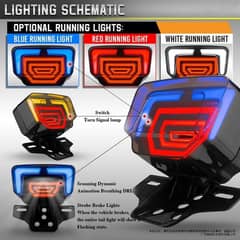 Motorcycles Bike Fancy Tail Light 70cc And 125cc LED Fancy Tail Light