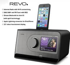 Revo Axis X3 Internet/DAB/DAB+/FM Radio with Alarm Clock, Touch Screen