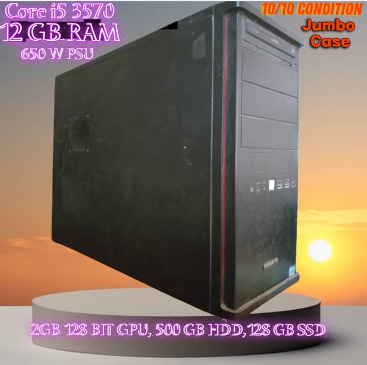 Gaming Tower PC With Acer 24 Inch Moniter 12 GB RAM, 500 GB+128 GB SSD 1