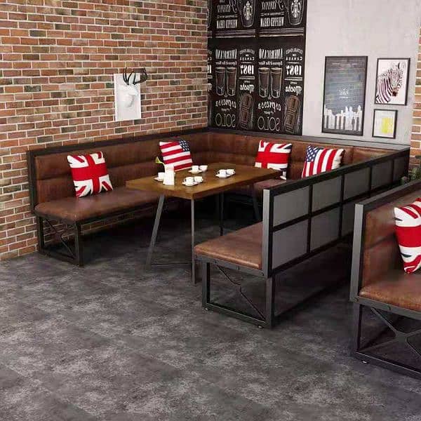 Sofa Set High Back Cafe Fast Food Marquee -Restaurant Hotel Cafe Ban 9