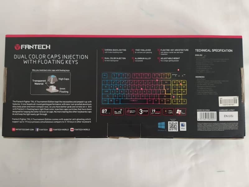 Fantech K613 TKL Tournament Edition RGB Gaming Keyboard 7