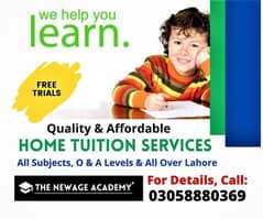 Tuition & Home Tutors Available in Lahore