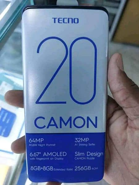 Tecno camon 20  8/256 full box 1