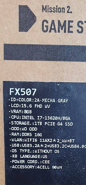 Nvidia Rtx 4070 Asus Tuf F15 CORE i7 13th gen Brand new gaming Laptops 1