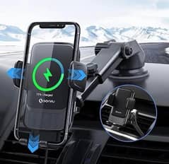 car mobile holder with wireless charging