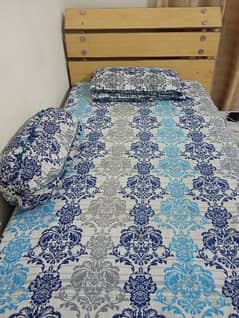 single bed with mattress