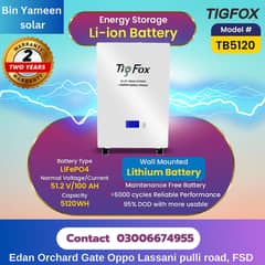 Battery Lithium Ion Battery 51.2V / Battery / Tigfox / tigfox battery