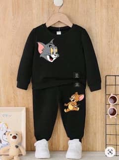 2 Pcs Girls Polyester printed tracksuit 2024