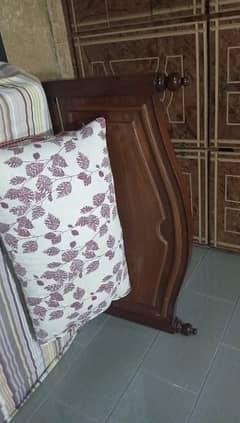 single bed set ,wooden ,colour horse brown