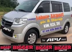 Apv for rent  7 seats  Brv Changan karwan 0332 4266899