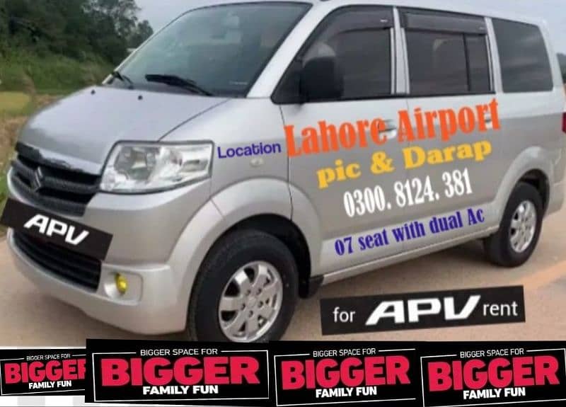 Apv for rent  7 seats  Brv Changan 0332 4266899 - 0300 8124381 1