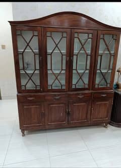 Showcase,single bed with side table and almeerah