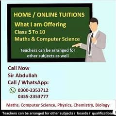 Home / Online Tuition's for Class 5 To 10 for Sindh  / Karachi Board