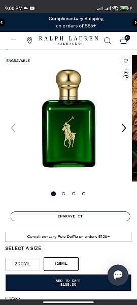 POLO RALPH LAUREN Perfume came from Canada. 5