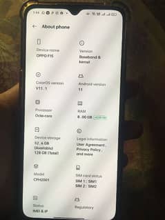 Oppo F15 8+5/128 condition 8/10