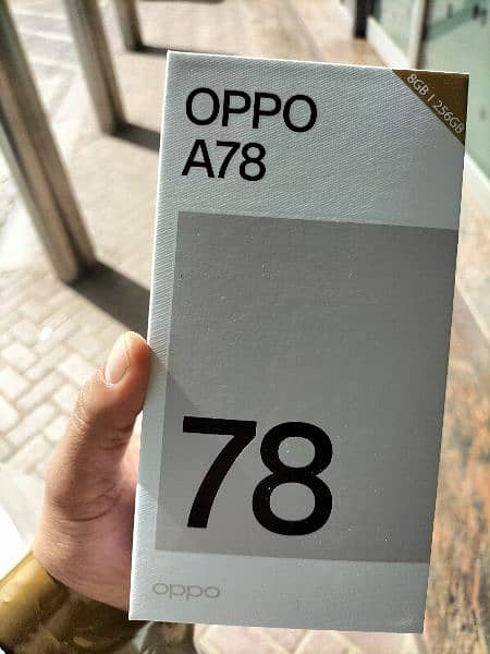 oppo A78 with box and  TRA dubai warranty 1